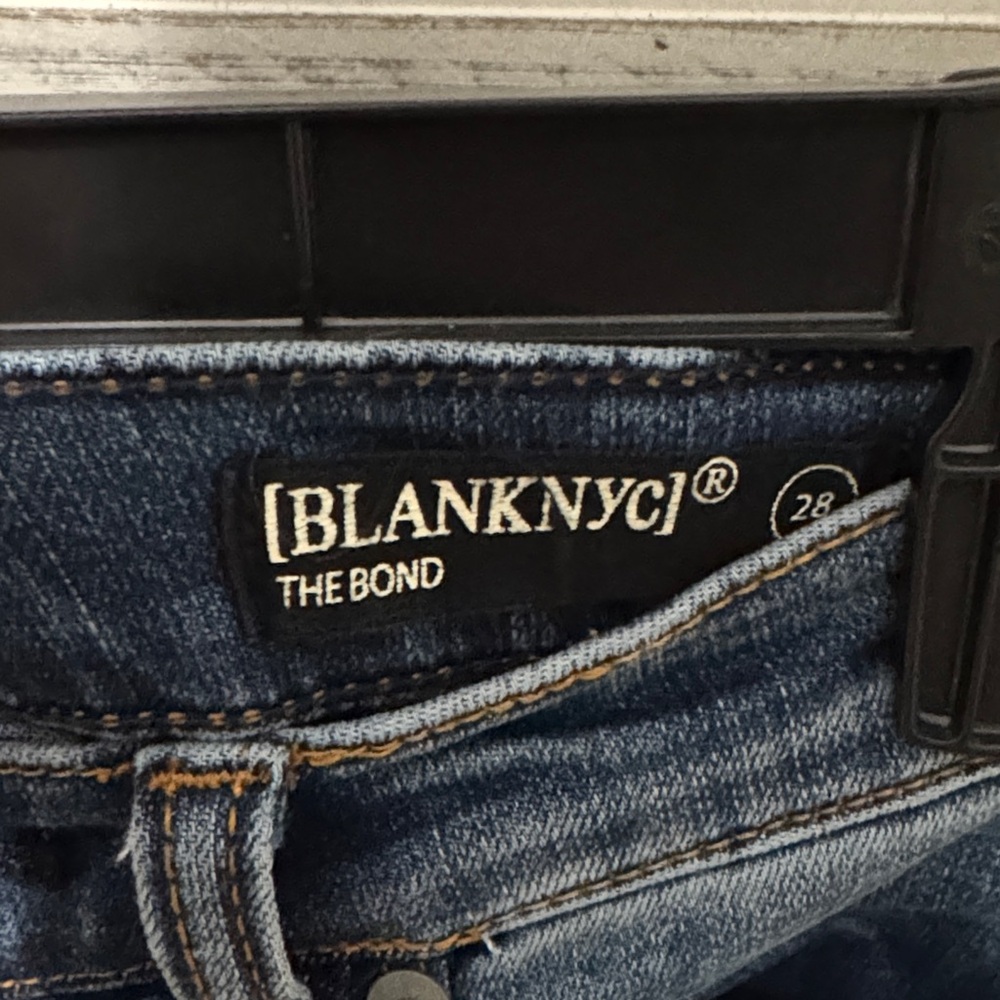 Blank NYC Dark Blue Distressed Skinny Jeans - Picture 2 of 6